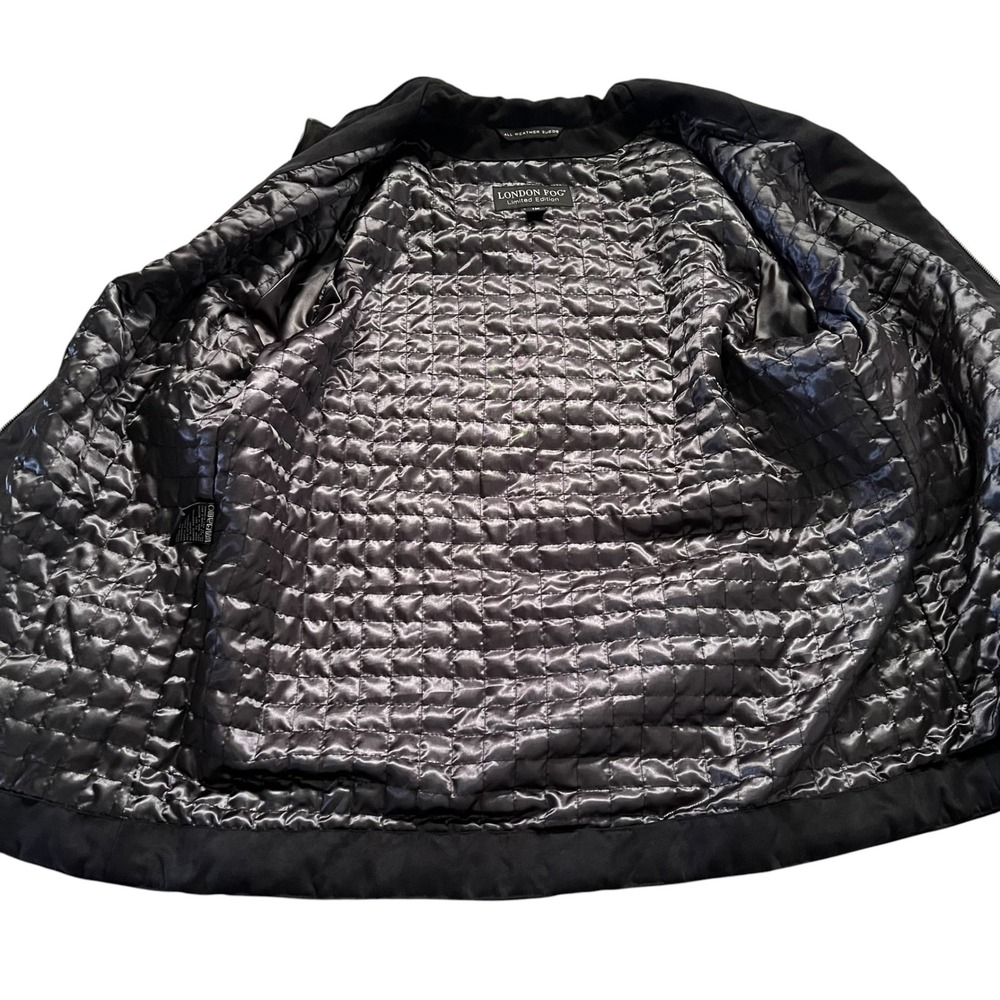 London Fog Limited Edition Black All Weather Faux Suede Quilted Jacket Women 1X - Picture 4 of 16